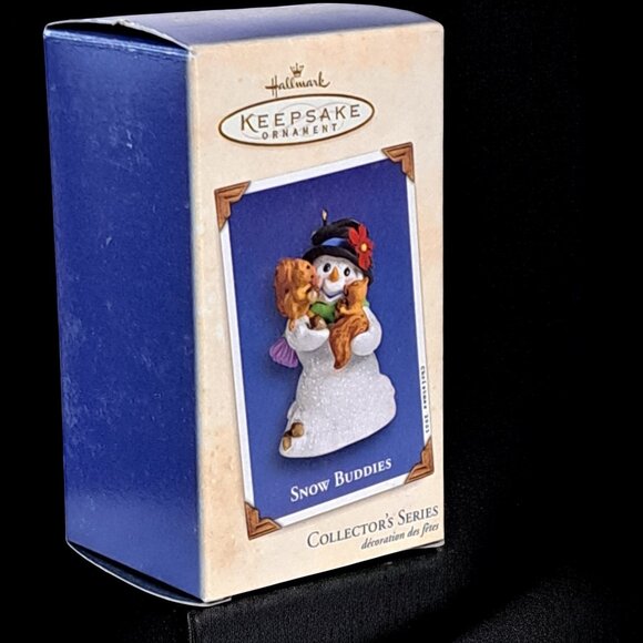 2003 Snow Buddies #6 Hallmark Ornament - Snowman With Squirrels . - Picture 9 of 12